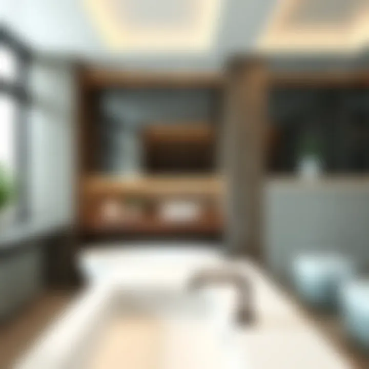 Modern Fixtures for a Luxurious Bathroom Elegant bathroom design featuring modern fixtures