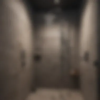 Modern shower design in a half bathroom
