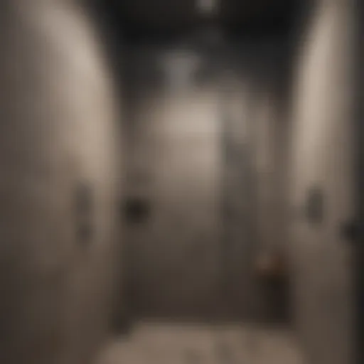 Modern shower design in a half bathroom