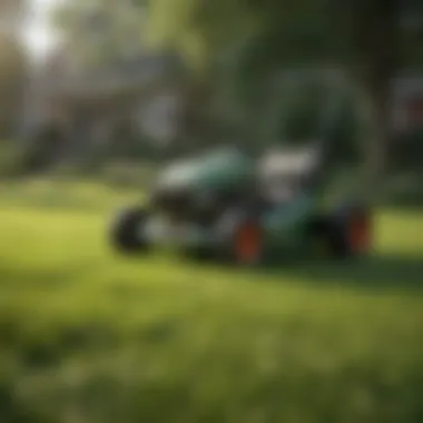 Essential Tools for Lawn Aeration Lush green lawn with aeration equipment