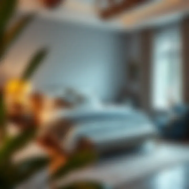 Stylish bedroom showcasing a luxury bed setup