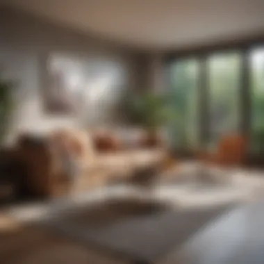 Cozy Seating Area in Long Living Room Cozy seating area created in a long living room
