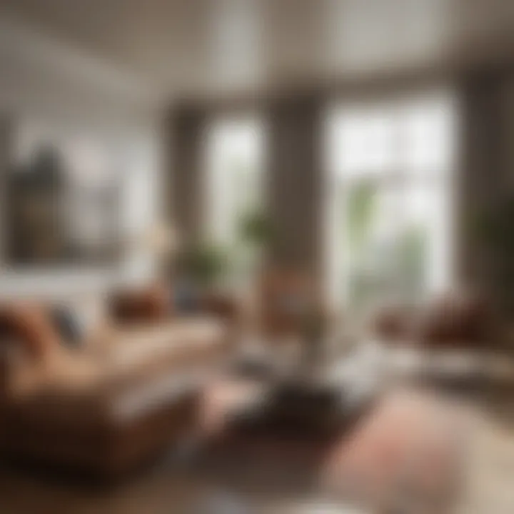 Visualization of focal points in a long living room