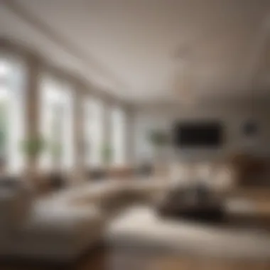 Functional Zones Arrangement in Long Living Room Functional zone arrangement within a long living room