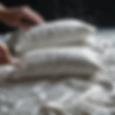 Gentle Cleaning Technique Silk pillowcases being swirled gently in water