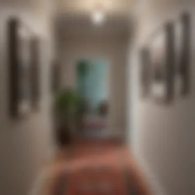 Eclectic Artwork Enhancing Hallway Eclectic artwork arrangement enhancing a hallway