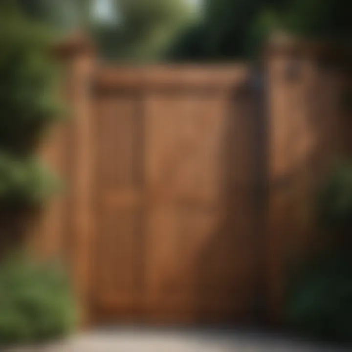 Wooden security gate providing privacy and style