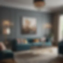 Elegant living room with a sophisticated color palette