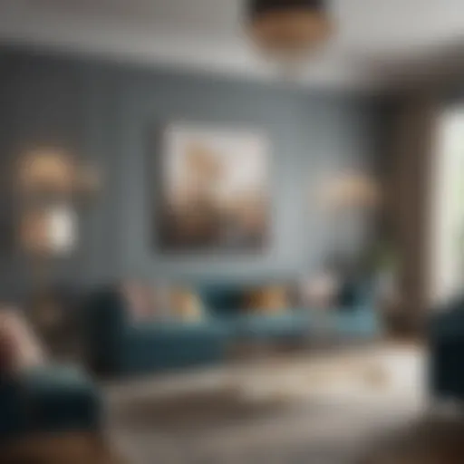 Elegant living room with a sophisticated color palette