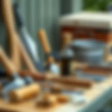 Essential Beekeeping Tools Essential beekeeping tools neatly arranged, ready for hive management.