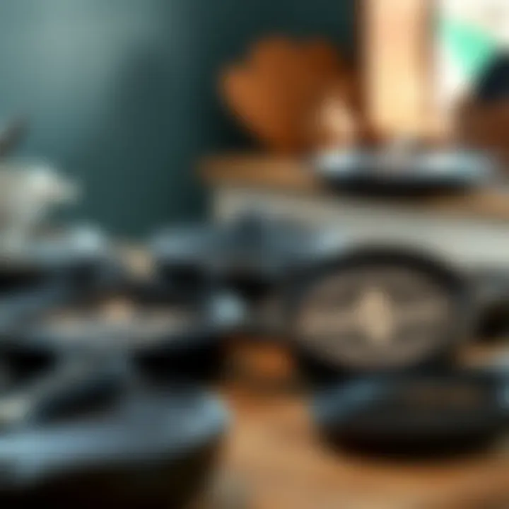 Comparison of different brand logos known for their cast iron skillets.