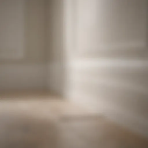 Close-up of high-quality caulk applied to bathroom baseboards