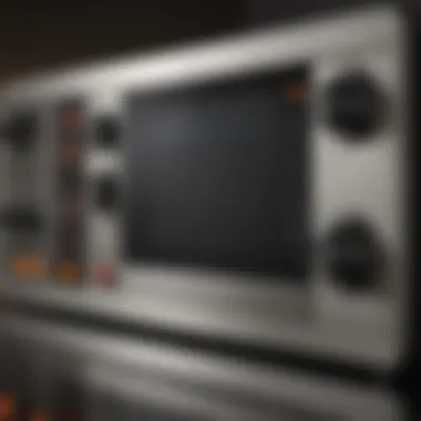 A close-up view of the control panel on a toaster oven.