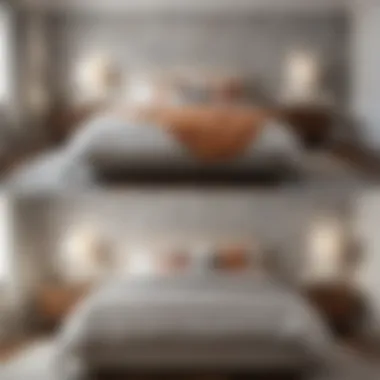 Before and After: Bedroom Transformation with Peel and Stick Wallpaper Before and after transformation of a bedroom with peel and stick wallpaper