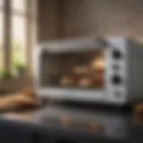 Sleek toaster oven with a compact design