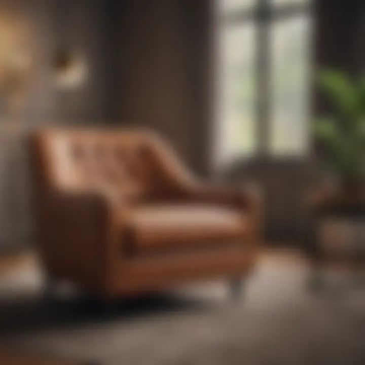 Durable leather upholstery in a modern living room setting