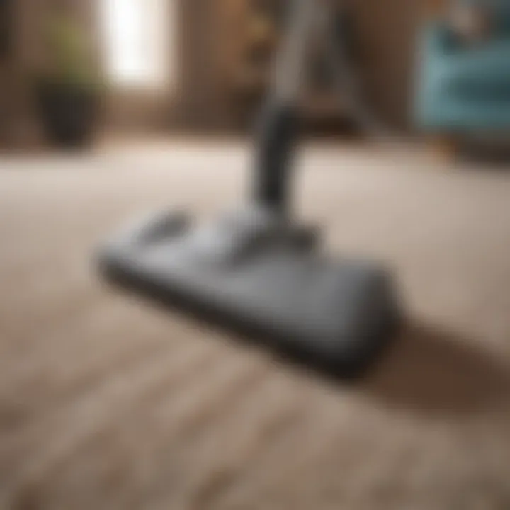 Vacuum cleaner efficiently cleaning carpet fibers