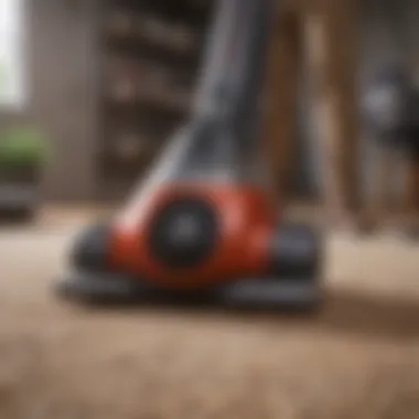 User maintaining vacuum cleaner for longevity