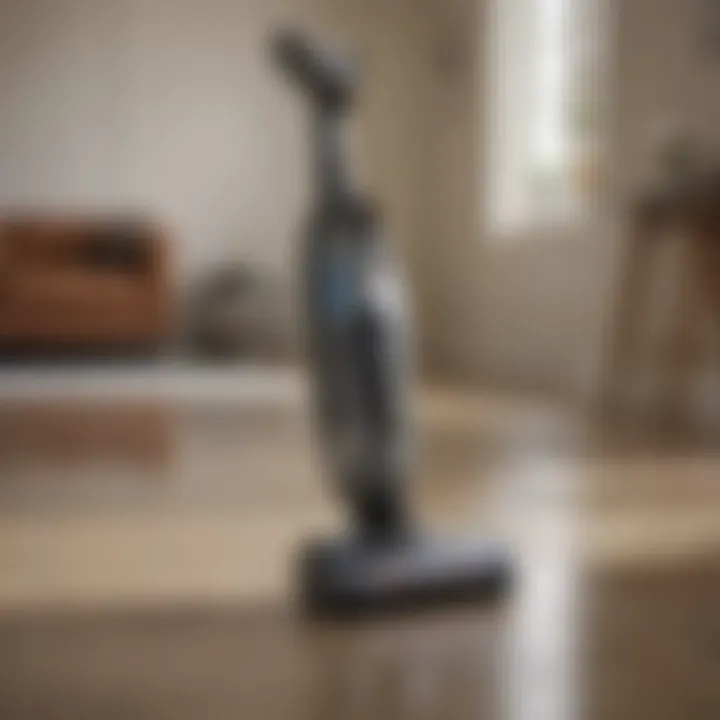 Elegant design of Bissell upright cordless vacuum