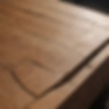 Close-up of different types of wood used in outdoor furniture