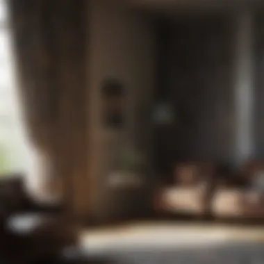 Bold Patterned Curtains Bold patterned curtains adding character to a modern living space