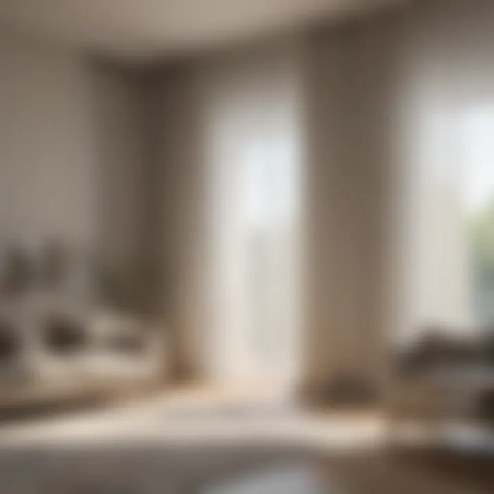 Light and airy sheer curtains in a bright living room