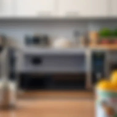 Comparison chart illustrating various quiet microwave models and their features