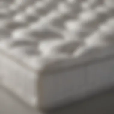 Luxurious mattress with intricate layers visible