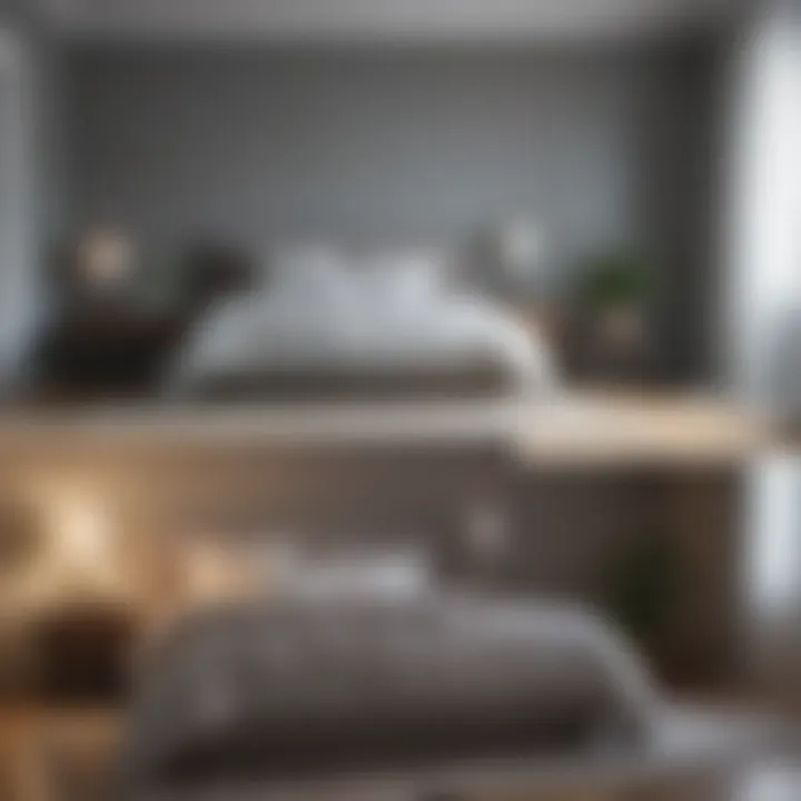 Before and after comparison of a painted bedroom