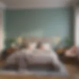 Color palette featuring calming shades for a bedroom