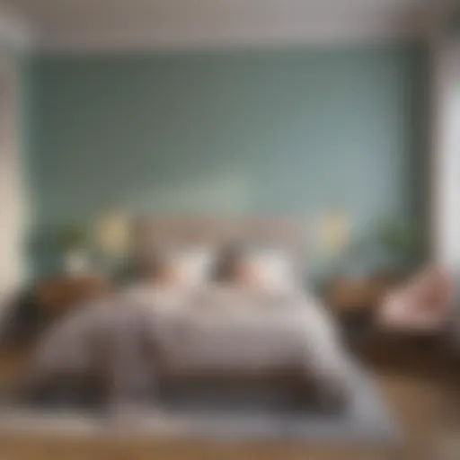 Color palette featuring calming shades for a bedroom