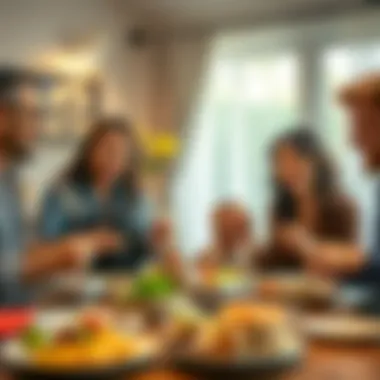 Family Meal Prepared with an Air Fryer Family enjoying a meal prepared using an air fryer