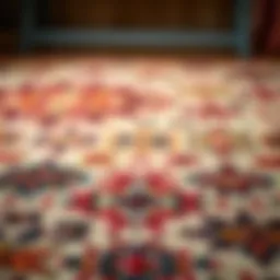 Vibrant wool rug showcasing intricate patterns