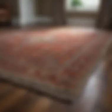 Beautifully Maintained Area Rug A beautifully maintained area rug that complements the hardwood floor.