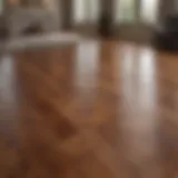 A pristine hardwood floor with an area rug neatly placed on it.