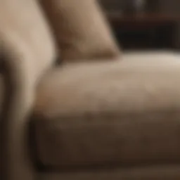 Elegant upholstery fabric displaying a stain