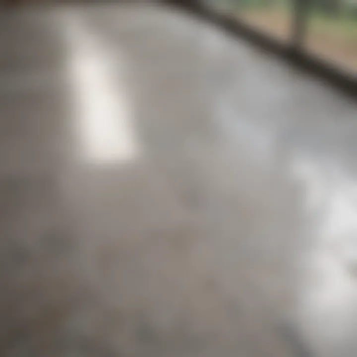 Close-up of clean tile flooring