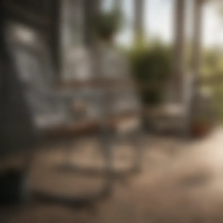 Different materials used in porch chairs displayed together.