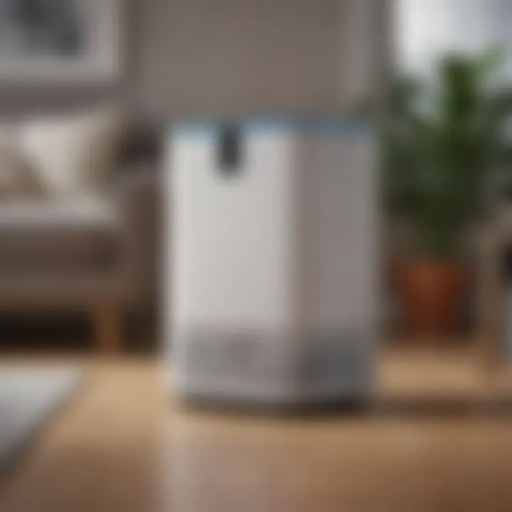 Demonstration of Levoit air purifier in action