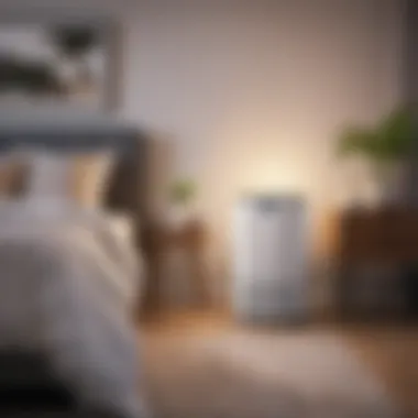 Levoit air purifier in a modern bedroom