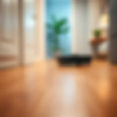 Yeedi Robot Vacuum in Action Yeedi robot vacuum in action on a hardwood floor