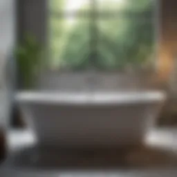 A sparkling clean bathtub with shiny surfaces