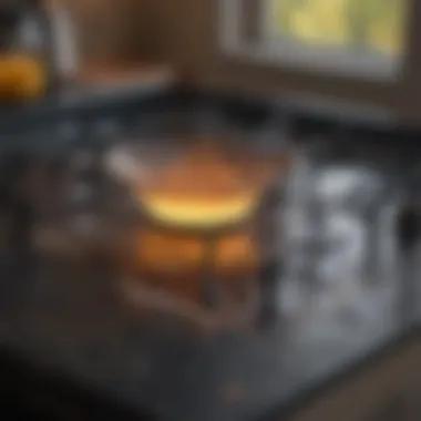 Proper technique for cleaning a glass top stove