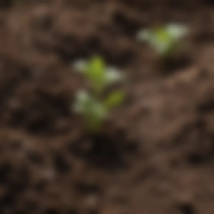 A close-up of healthy soil filled with nutrients, ready for planting.