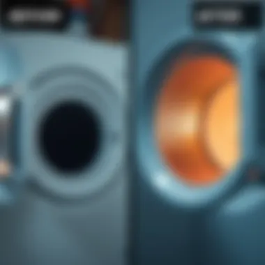 Dryer Vent Transformation Before and after cleaning dryer vent