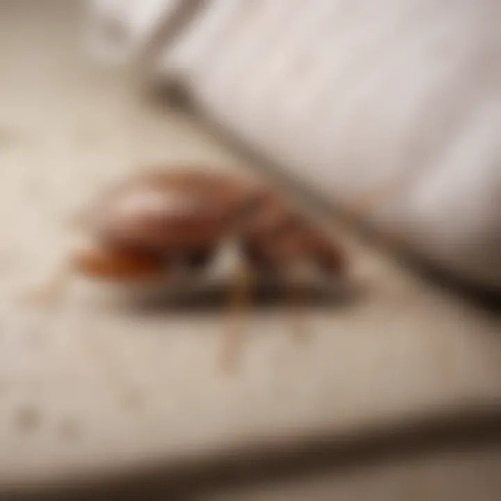 Illustration of common signs of bed bug infestation