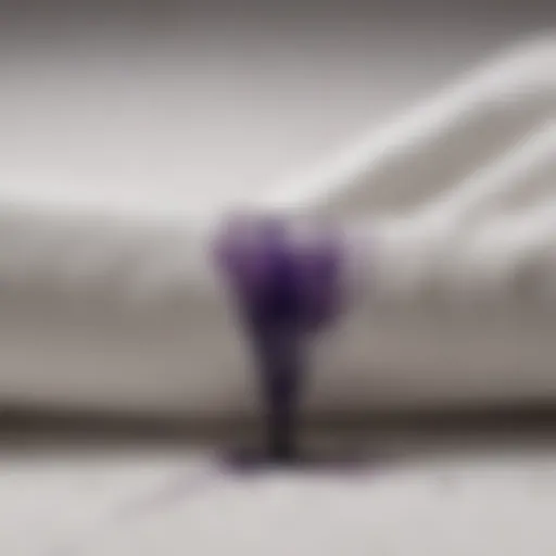 A close-up of ballpoint ink stains on a white fabric