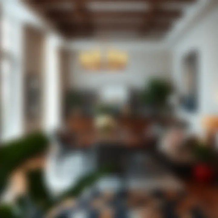 Stylish dining area with thoughtful furniture arrangement