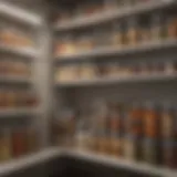 Well-organized pantry showcasing labeled containers