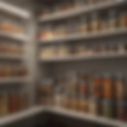 Well-organized pantry showcasing labeled containers
